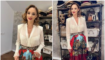 Andreea Marin, imaginea rafinamentului și a eleganței de ziua Italiei, într-o ținută Dolce&Gabbana