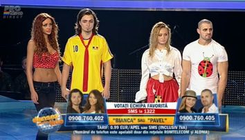 Bianca Dragusanu si Carol Soldea, respectiv Pavel Stratan si Andreea Preda, <span style=
