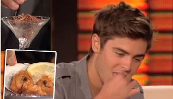 Zac Efron a mancat, intr-un show TV, scorpioni, greieri si viermi!
