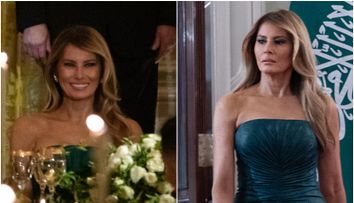 Melania Trump, apariție spectaculoasă într-o rochie de gală cu umerii goi: eleganță strategică la Casa Albă