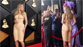 Cea mai discutată rochie de la Premiile Grammy! Heidi Klum, desemnată unanim cel mai prost îmbrăcată vedetă într-o ținută 