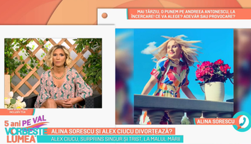 Presa vuiește despre divorțul dintre Alex Ciucu și Alina Sorescu. Artista a făcut primele declarații