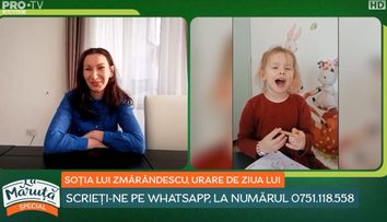 Moment emoționant dedicat lui Zmărăndescu cu ocazia zilei de naștere. Fiica lui i-a cântat în direct