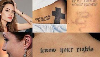 GALERIE FOTO Toate tatuajele Angelinei Jolie explicate! Vezi ce mesaj are fiecare!