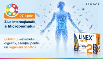 (P) Sandoz Romania celebrează Ziua Internaţională a Microbiomului: sănătatea începe cu o microbiotă echilibrată.