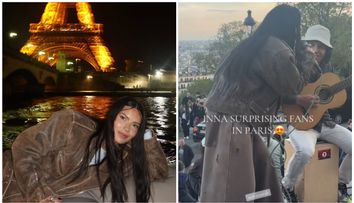 În pantaloni cu rupturi și geacă de piele, Inna a făcut senzație cu un moment live într-un loc celebru din Paris: „Mi-am făcut prieteni noi!”