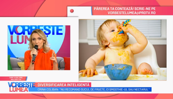 VIDEO Crina Coliban ne învață care este diversificarea inteligentă a alimentelor