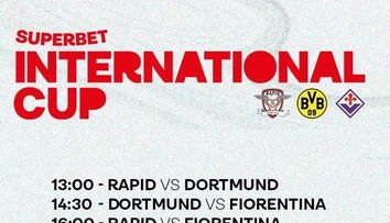 Rapid, Fiorentina și Borussia Dortmund se văd pe VOYO! Superbet International Cup – 10 decembrie 2022, ora 13.00
