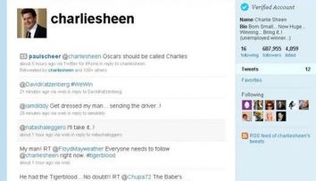 Charlie Sheen si-a facut cont de Twitter: in cateva ore, peste 600.000 de fani s-au abonat la mesajele lui!