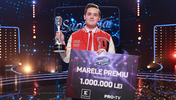 Alessandro Mucea, primele imagini cu trofeul SuperStar România. El e câștigătorul