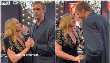 VIDEO Cum a reacționat Kate Winslet când Alexander Skarsgard a întrerupt-o în timpul unui interviu: „Toată lumea o adoră!”