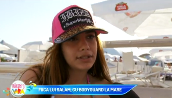 Fiica lui Salam, cu bodyguard la mare