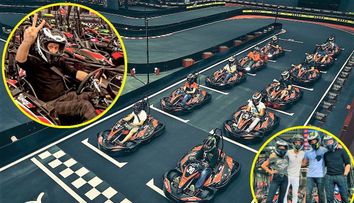 Actorii din VLAD s-au întrecut cu campionii, pe pista de karting. „Mai vreau”