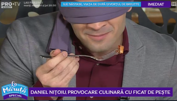 VIDEO Daniel Nițoiu, provocare culinară cu ficat de pește