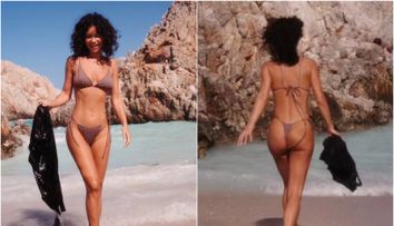 Inna, aniversare în bikini la 38 de ani: a ieșit la plajă într-un costum minuscul. De curând, mama ei i-a atras atenția că e “prea slabă”