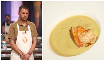 Reteta Andrei Voica: Crema de creveti cu ciuperci si mango