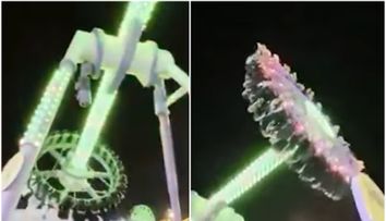 Momentul tragic în care un pendul dintr-un parc de distrații se rupe în două! 23 de persoane au fost grav rănite VIDEO