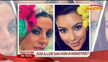 Kim Kardashian are o sosie in Romania. Spune tu cat de bine seamana si care e mai frumoasa: VIDEO