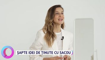 Ana Maria Bucura, muza lui Karl Lagerfeld, ne propune ținute ușor de realizat în combinație cu un sacou