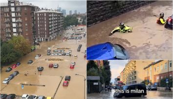 Como, orașul scufundat după o furtună puternică: imagini dramatice după revărsarea lacului. Nici Milano nu a fost ocolit de inundații