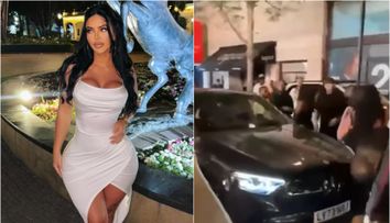 Influenceriță cu zeci de mii de urmăritori, călcată intenționat cu mașina, în fața unui club, de rivala sa din mediul online. Momentul halucinant, surprins pe camere de martori