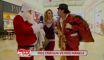 Mos Craciun cu plete negre si cu aur in ghiozdan. Pepe s-a transformat in Mos Craciun Manelist