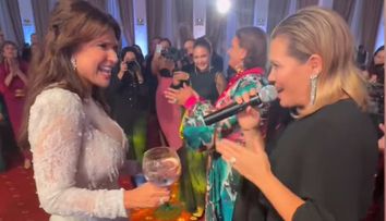 Ce melodie a cântat Gina Pistol la nunta Monicăi Bîrlădeanu. Prezentatoarea de la „MasterChef” și Maria Buză au creat un moment memorabil pentru mireasă