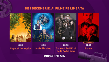Filme ce vor aduce spiritul Crăciunului, seria The Hobbit și producții românești – toate vor putea fi urmărite în decembrie, la PRO Cinema