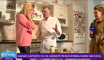 VIDEO Hadad gătește cu ce găsește în bucătăria Danei Săvuică
