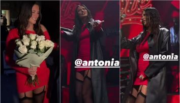 Antonia a renunțat la hainele largi și a aprins Sala Palatului într-o rochie minusculă roșie. Apariția care a stârnit valuri la concertul Lidiei Buble