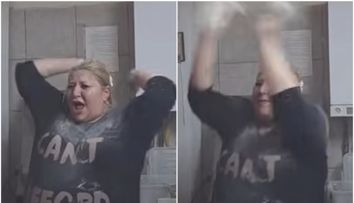 Diana Șoșoacă, filmată în timp ce se bătea cu făină într-o pizzerie. Ce mesaje a putut transmite europarlamentara: „Ciuperci otrăvitoare pentru domnul...”