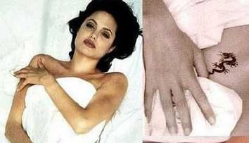 Angelina Jolie, tatuata fara sa stie dupa o noapte de chef