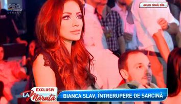 A explodat bomba in cuplul Bianca si Victor Slav. Roscata a facut intrerupere de sarcina in ziua de Sf. Dumitru. Era gravida in 3 saptamani