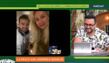 La mulți ani, Andreea Bănică! Cântăreața a fost sunată pe neașteptate de Cătălin Măruță