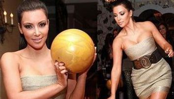 Kim Kardashian, supersexy la bowling!