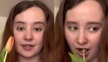 Ce a pățit Maria Karapa, cunoscută pe TikTok pentru preparatele controversate pe care le gătește, după ce a mâncat lalele. Trendul a devenit viral, însă poate provoca adevărate probleme de sănătate: „Mă doare...”