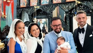 Imagini exclusive de la botezul fiului Vlăduței Lupău! De ce și-a adaptat Andra ținuta la petrecere, în condițiile în care codul vestimentar a fost 