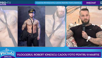 VIDEO Vloggerul Robert Ionescu, cadou foto pentru 8 martie