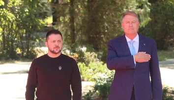 Volodimir Zelenski, primit la București de președintele Klaus Iohannis | FOTO
