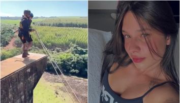 Imagini halucinante cu instructorul de bungee jumping, arestat după ce Maria a fost aruncată de la 40 de metri, fără echipament. Bărbatul a sărit în gol cu un copil de câțiva ani