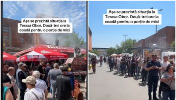 Cozi infernale la micii din Obor, de 1 Mai. Oamenii stăteau și 2-3 ore la rând ca să mănânce mititei