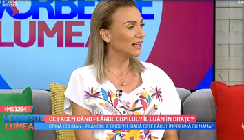 VIDEO Ce facem când plânge copilul? Îl luăm în brațe? Crina Coliban ne oferă răspunsul   