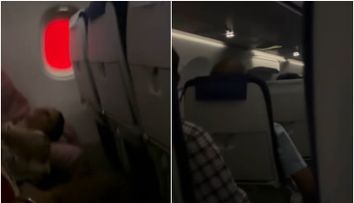 Turbulențe puternice în timpul unui zbor! Pasagerii au trăit clipe de panică la bordul aeronavei, iar o femeie a început să se roage pentru viața ei. VIDEO