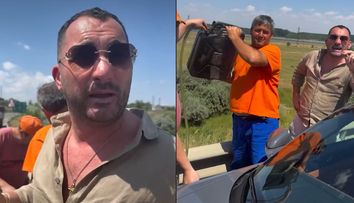 Pescobar a făcut pana prostului pe autostradă, în plină zi. Câți bani le-a dat celor doi bărbați care l-au ajutat imediat: „Să vezi ce îl cinstesc eu acum pe omul ăsta”