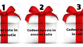 Puzzle-ul de Craciun care te va pune pe ganduri. In care cutie este cadoul?