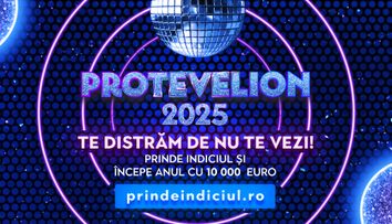 PROTEVELION: Prinde indiciul și începe Anul Nou cu 10.000 de euro! Iată cum poți câștiga premiul urmărind programul difuzat de PRO TV în noaptea dintre ani