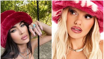 Alexandra Stan, copia lui Megan Fox. Cântăreața a afișat un look provocator