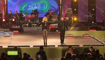 Dragos Chircu si Stefan Stan au facut super show de Revelion in Piata Revolutiei! <span style=