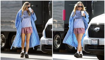 O superbă actriță de la Hollywood, de nerecunoscut! Paparazzii au surprins-o în pijamale, halat de baie și papuci pufoși, pe stradă