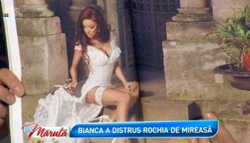 Bianca Dragusanu si-a distrus rochia de mireasa. De ce a facut sotia lui Victor Slav acest gest